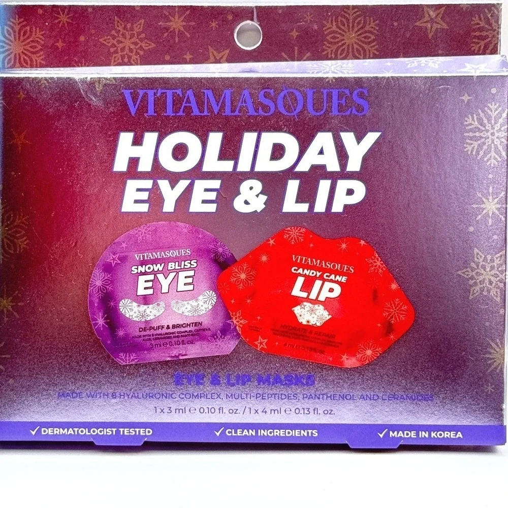 Vitamasques Mask Set‎ Self Care Skincare Hydrating Hand Foot Eye Lip 4-Pack NEW